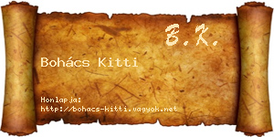 Bohács Kitti névjegykártya