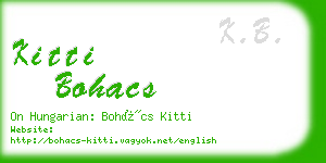 kitti bohacs business card